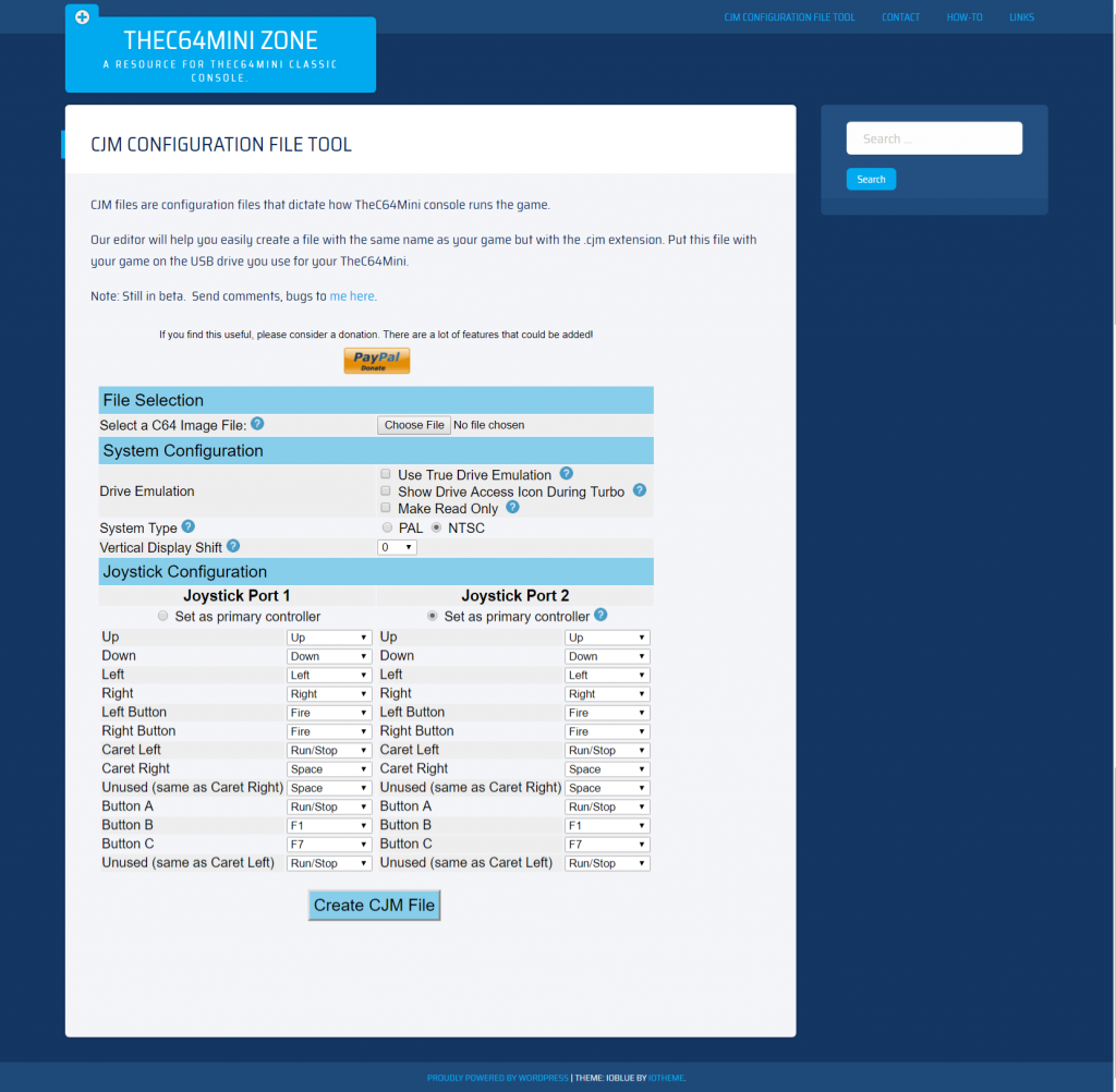 CJM Configuration File Tool – TheC64Mini Zone