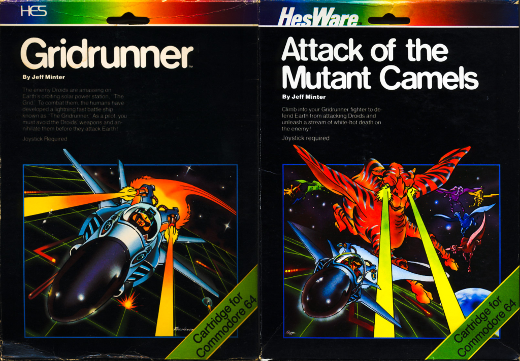 Gridrunner and Attack of the Mutant Camels C64 Cover Art
