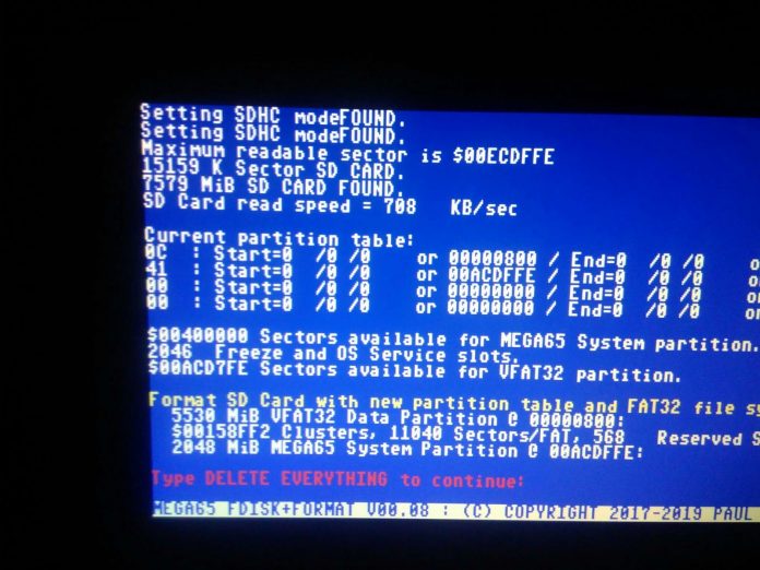 MEGA65 SD Card Fast Format MEGA65 SD Card Fast Format