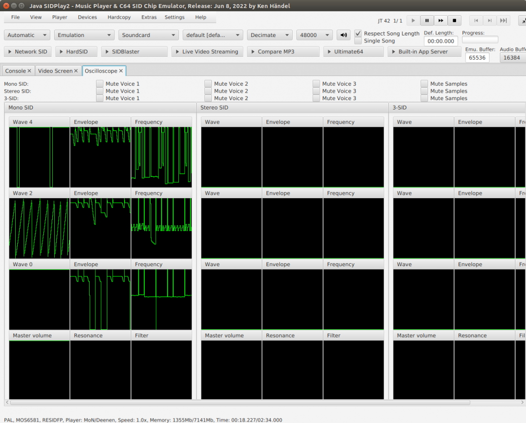 JSIDPlay2 SID emulator