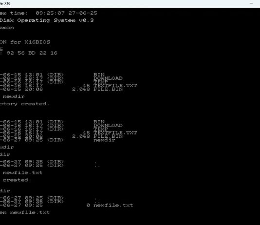 X16 MS-DOS BIOS