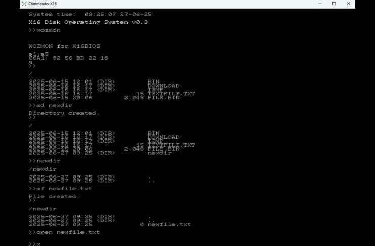 X16 MS-DOS BIOS