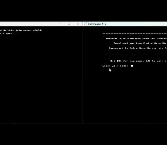 Commander X16 online Pong