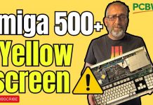 Repairing Yellow Screen Amiga 500 Plus
