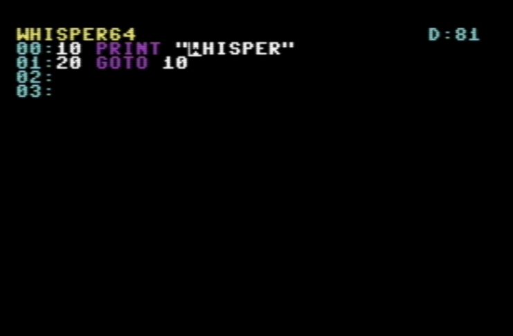 Whisper64 text editor