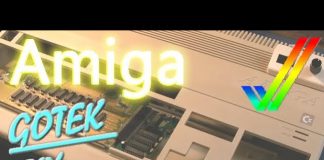 Amiga 500 Gotek yellow screen