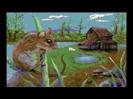 Barn by the Stream Pixel Art barn by the stream